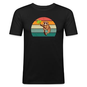Loris Monkey Monkey Monkey Climbing Climbing Forest Loris - Men's Slim Fit T-Shirt - black - Front - Nik (191cm)