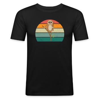 Loris Monkey Monkey Monkey Climbing Climbing Forest Loris - Men's Slim Fit T-Shirt - black - Front - Nik (191cm)