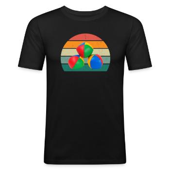 Juggler Juggler Balls Cone Plate Juggling - Men's Slim Fit T-Shirt - black - Front - Nik (191cm)