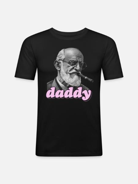 Sigmund friend daddy psychology funny - Men's Slim Fit T-Shirt - black