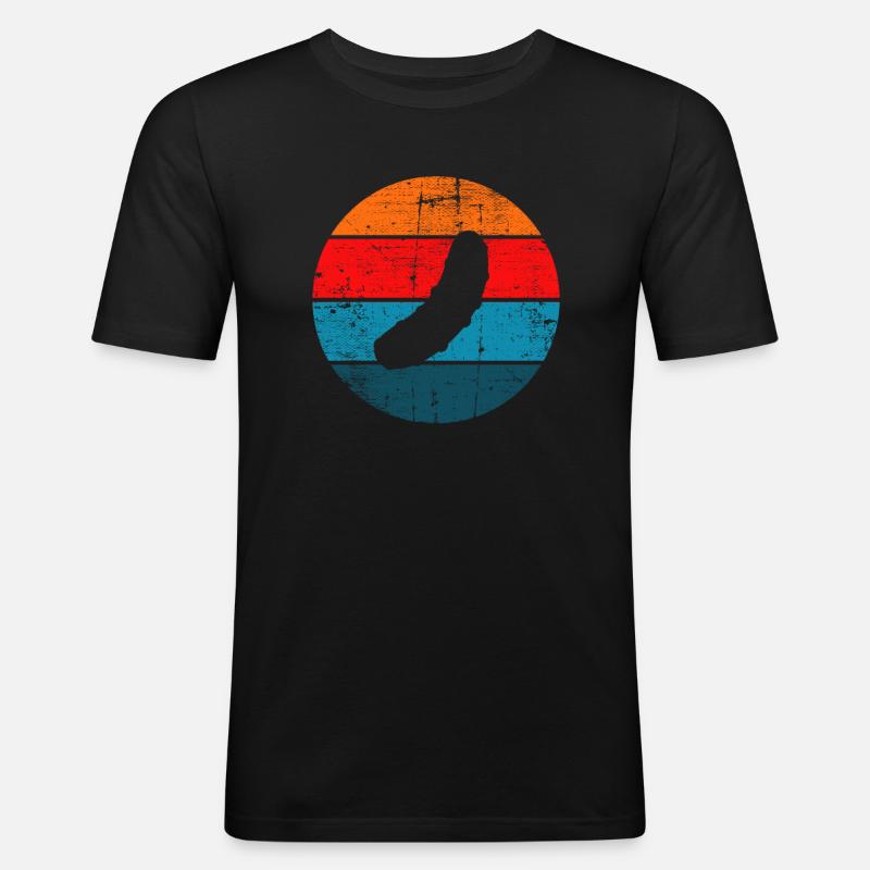 Cucumber Pickle Circle Retro Gift - Men's Slim Fit T-Shirt - black