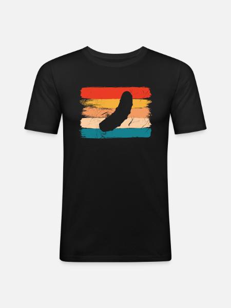 Cucumber Pickle Kukumer Retro Gift - Men's Slim Fit T-Shirt - black