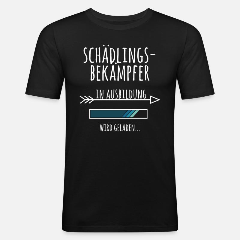 Schädlingsbekämpfer Ausbildung Geschenk Schädlinge - Männer Slim Fit T-Shirt - Schwarz