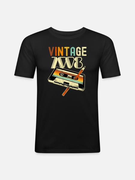 2008 Birthday Perspective - Men's Slim Fit T-Shirt - black
