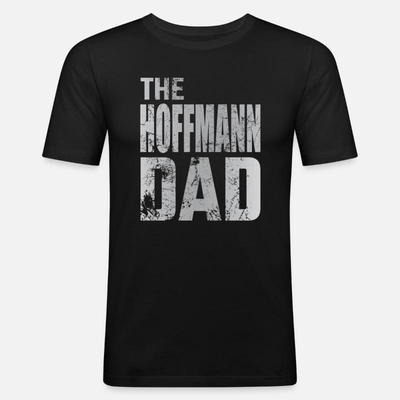 Hoffmann Papa Vater Dad Geschenkidee - Männer Slim Fit T-Shirt - Schwarz