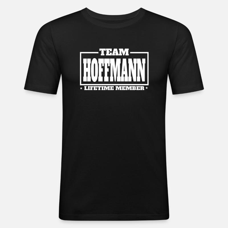 Team Hoffmann Geburtsname Nachname Geschenk - Männer Slim Fit T-Shirt - Schwarz