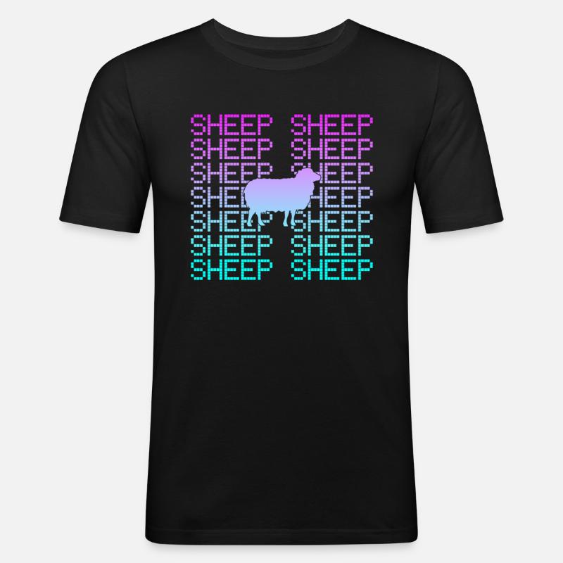Sheep - Men's Slim Fit T-Shirt - black