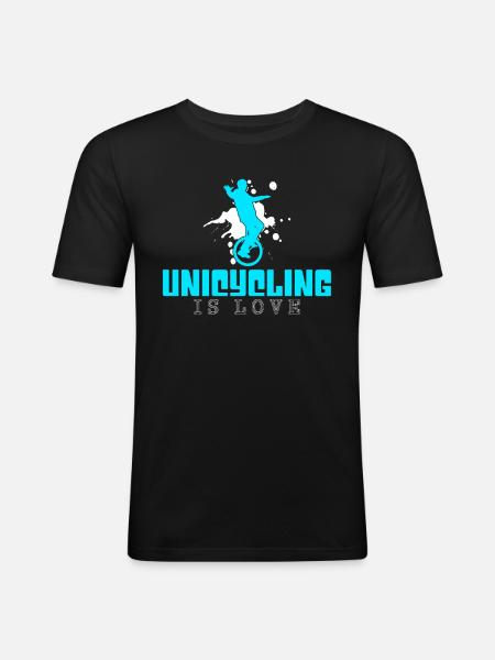 Dicton du monocyclisme - T-shirt près du corps Homme - noir