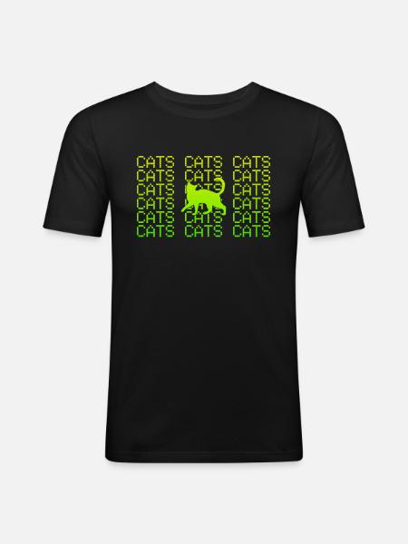 Cat - Men's Slim Fit T-Shirt - black