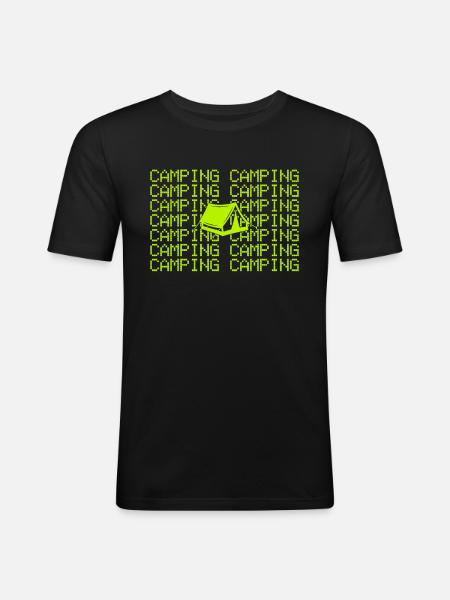 Camping - Men's Slim Fit T-Shirt - black