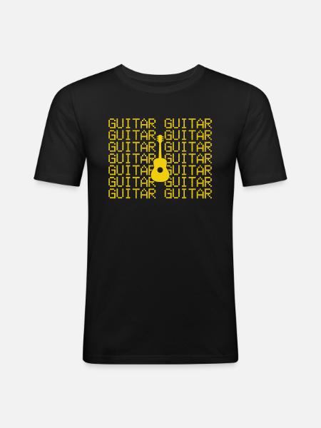 Guitar - Men's Slim Fit T-Shirt - black