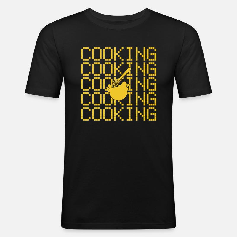 Kochen - Männer Slim Fit T-Shirt - Schwarz
