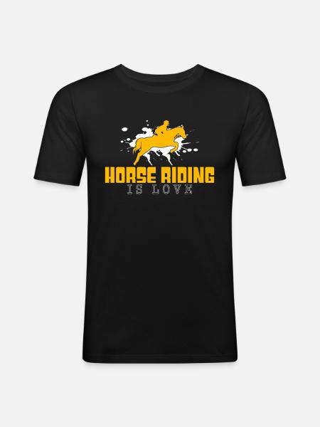 Horse riding saying - Men's Slim Fit T-Shirt - black