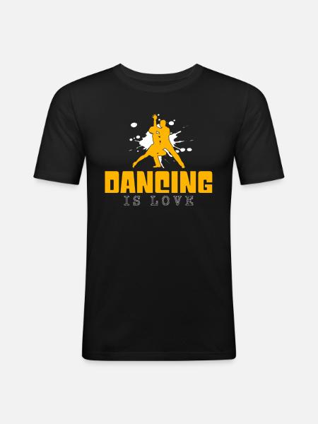 Dire danser - T-shirt près du corps Homme - noir