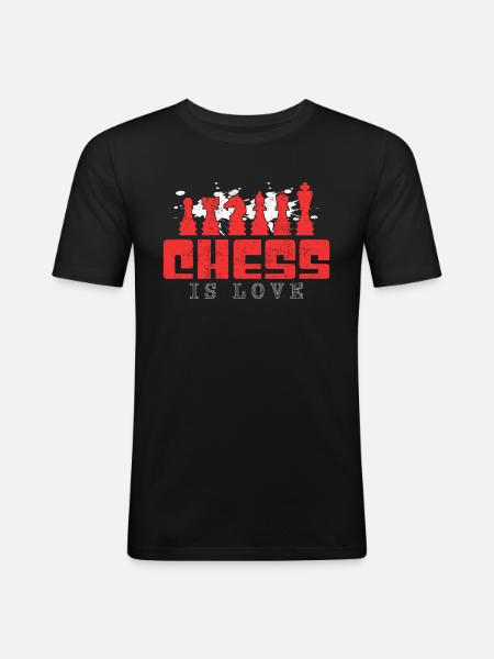 Chess Saying - Men's Slim Fit T-Shirt - black