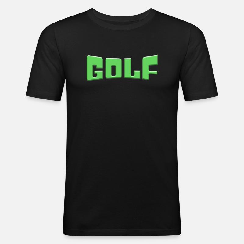 Golf - Männer Slim Fit T-Shirt - Schwarz