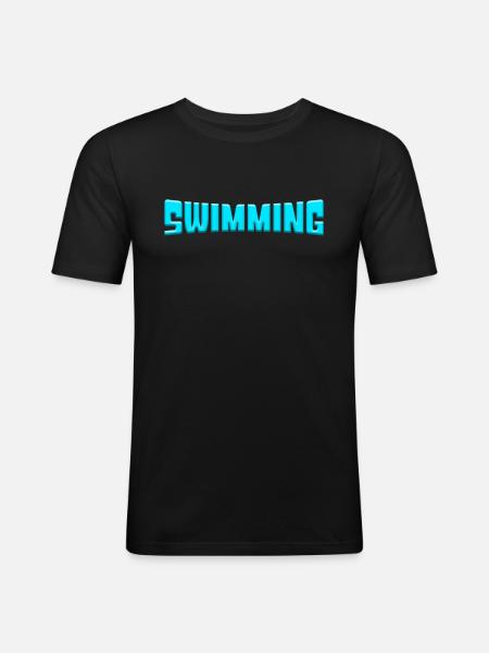 Nager - T-shirt près du corps Homme - noir