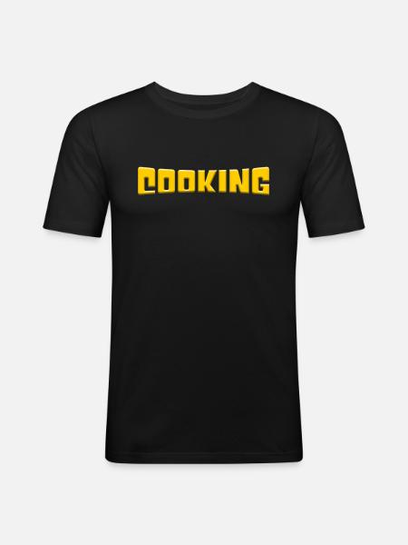 Cuire - T-shirt près du corps Homme - noir