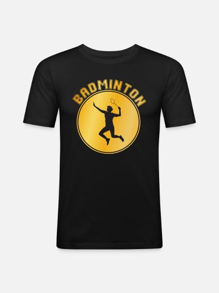 Badminton - Men's Slim Fit T-Shirt - black