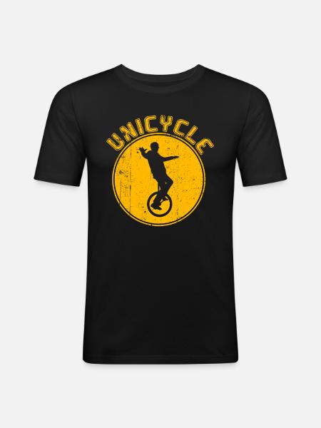 Monocyclisme - T-shirt près du corps Homme - noir