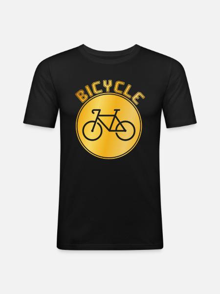 Vélo - T-shirt près du corps Homme - noir