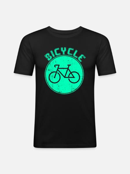 Vélo - T-shirt près du corps Homme - noir
