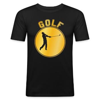 Golfe - T-shirt près du corps Homme - noir - Devant - Nik (191cm)