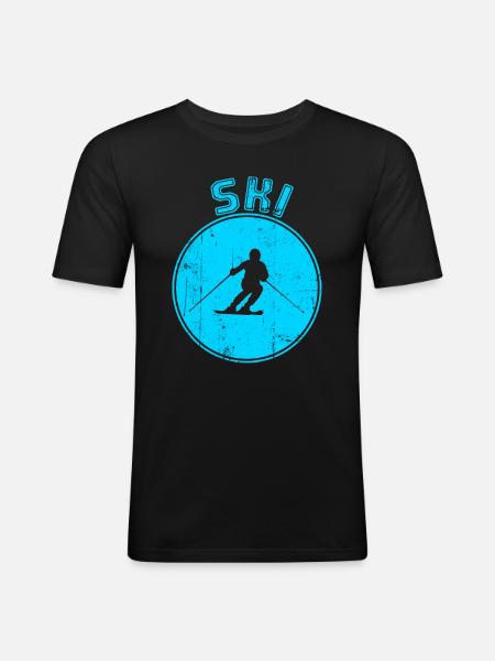 Ski - Men's Slim Fit T-Shirt - black
