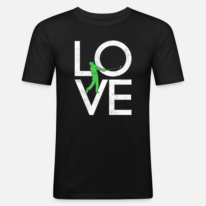 Golf - Männer Slim Fit T-Shirt - Schwarz