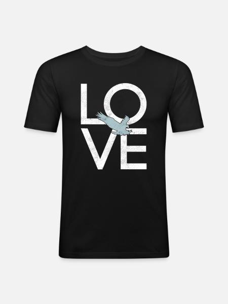 Adler - Männer Slim Fit T-Shirt - Schwarz