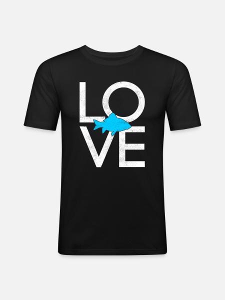 Poisson - T-shirt près du corps Homme - noir