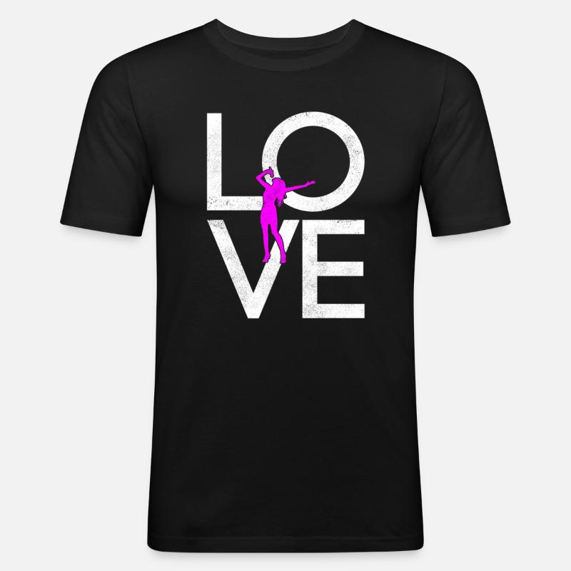 Singen - Männer Slim Fit T-Shirt - Schwarz