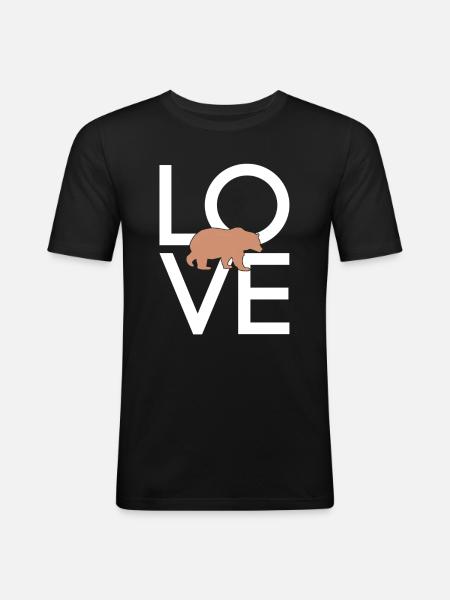 Bear - Men's Slim Fit T-Shirt - black