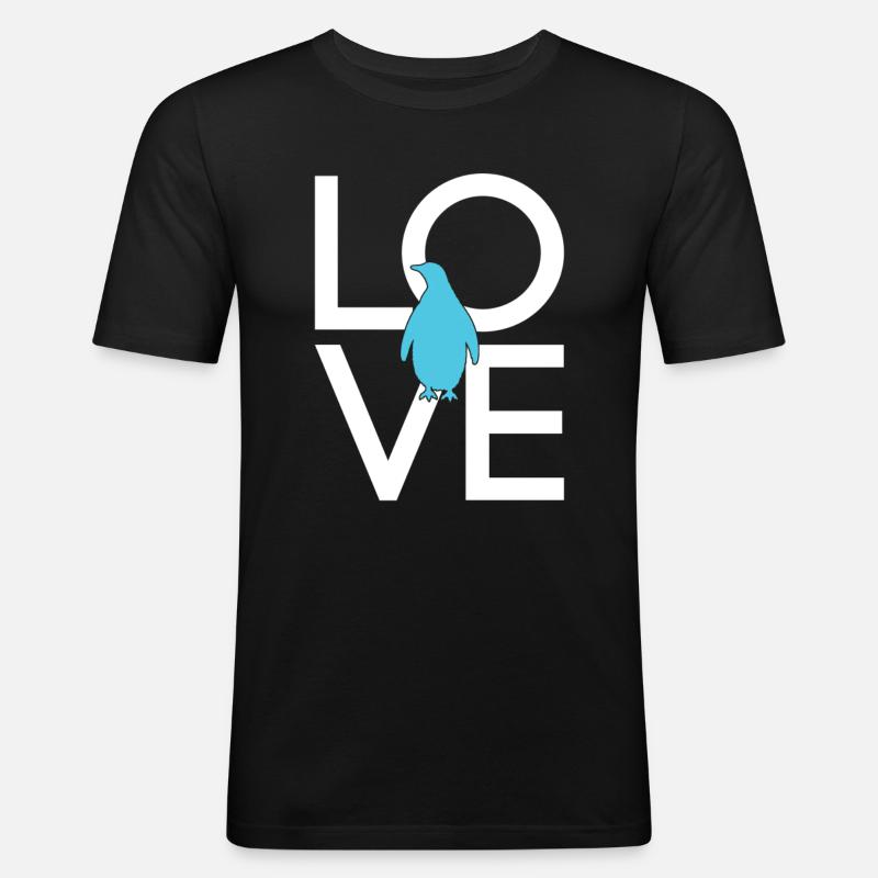 Pinguin - Männer Slim Fit T-Shirt - Schwarz
