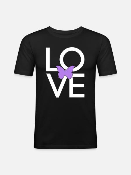Butterfly - Men's Slim Fit T-Shirt - black