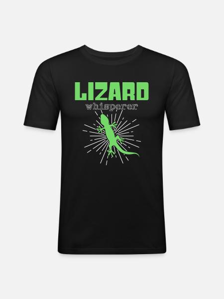 Lizard Whisperer - Men's Slim Fit T-Shirt - black
