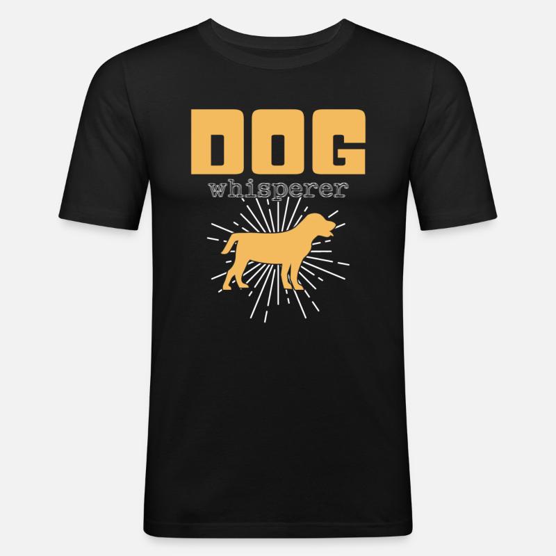 Hunde Flüsterer - Männer Slim Fit T-Shirt - Schwarz