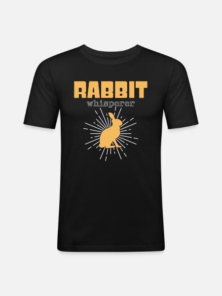 Rabbit Whisperer - Men's Slim Fit T-Shirt - black