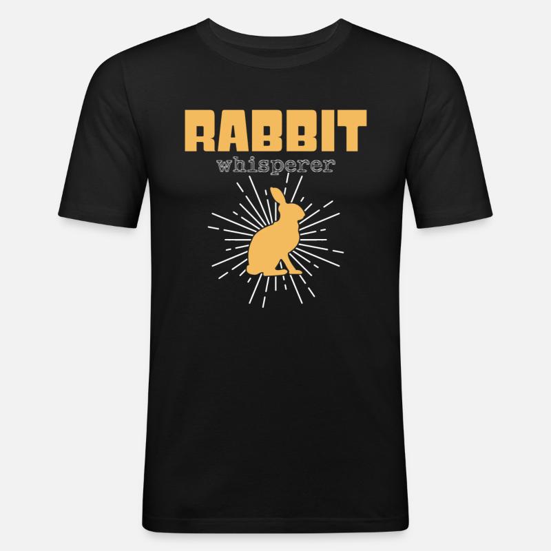 Hasen Flüsterer - Männer Slim Fit T-Shirt - Schwarz