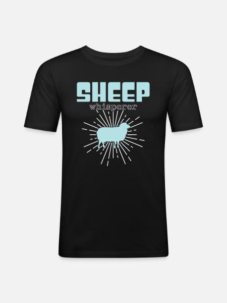 Sheep Whisperer - Men's Slim Fit T-Shirt - black