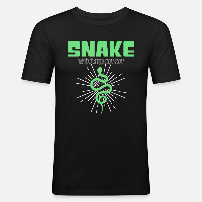 Schlangen Flüsterer - Männer Slim Fit T-Shirt - Schwarz