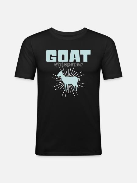 Goat Whisperer - Men's Slim Fit T-Shirt - black