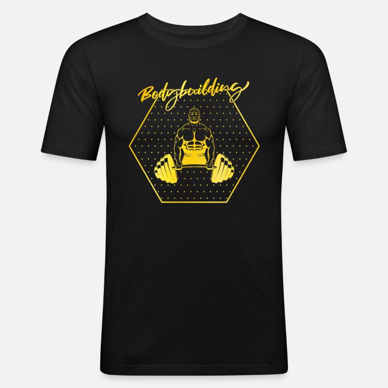 bodybuilding - Männer Slim Fit T-Shirt - Schwarz