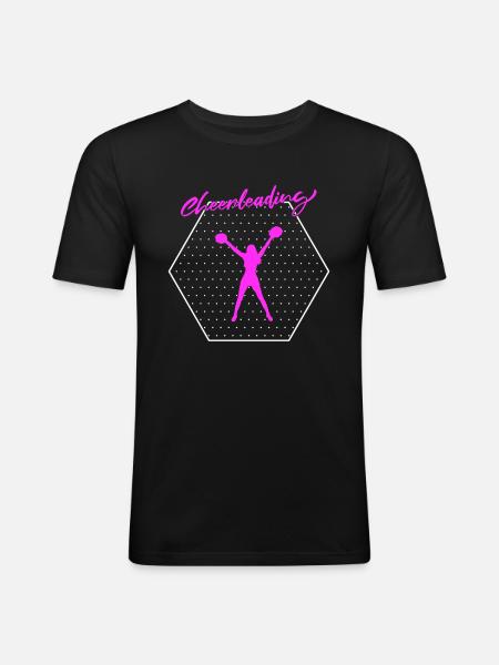 cheerleading - T-shirt près du corps Homme - noir