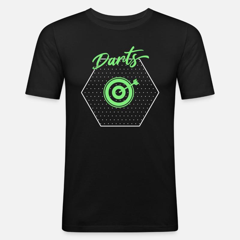 Darts - Männer Slim Fit T-Shirt - Schwarz