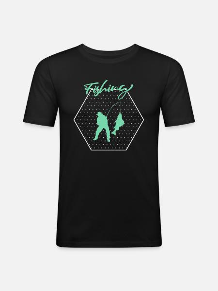 Angling - Men's Slim Fit T-Shirt - black