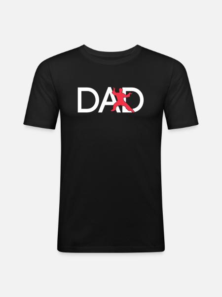 Martial Arts Dad - Men's Slim Fit T-Shirt - black