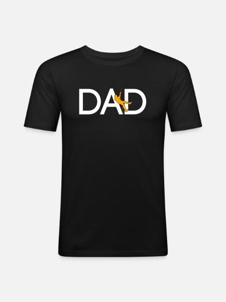 Climbing Daddy - Men's Slim Fit T-Shirt - black