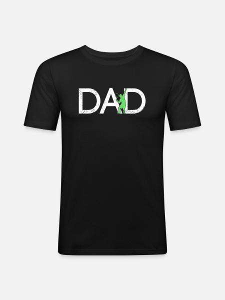 Tennis Papa - T-shirt près du corps Homme - noir