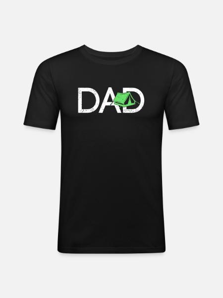 Camping Papa - Men's Slim Fit T-Shirt - black